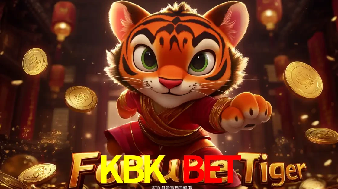 O carismático mascote do jogo de slot Fortune Tiger, um tigre fofo em pose de artes marciais, pronto para trazer sorte e multiplicadores de ganhos no cassino online KBK BET.
